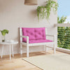Vidaxl Garden Bench Cushions 2 St 100x50x7 cm tessuto rosa