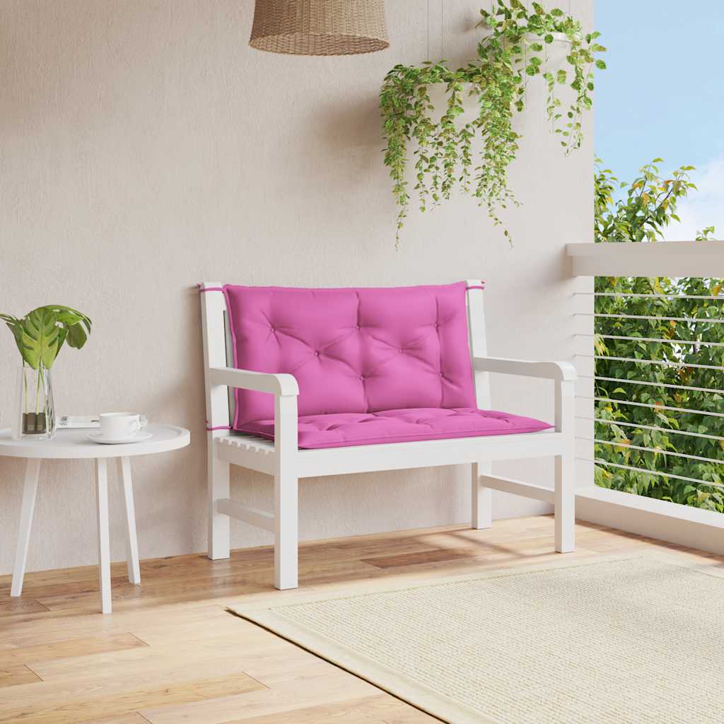 Vidaxl Garden Bench Cushions 2 St 100x50x7 cm tessuto rosa