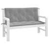 Vidaxl Garden Bench Cushions 2 PCS 120x50x7 CM Oxford Fabric Gray