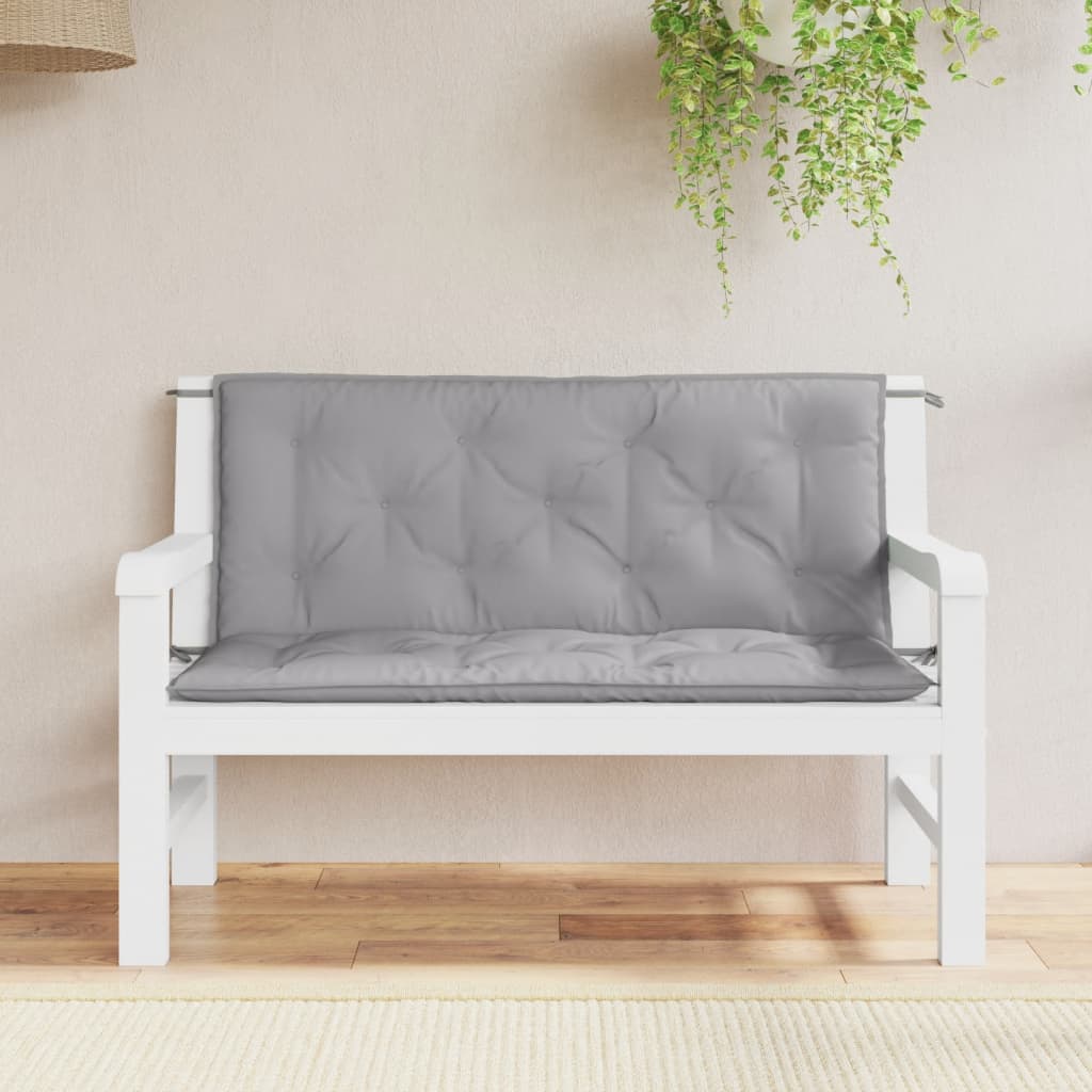 Vidaxl Garden Bench Cushions 2 PCS 120x50x7 CM Oxford Fabric Gray
