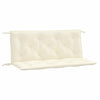Vidaxl Garden Bench Cushions 2 PCS 120x50x7 cm Crèmewit in tessuto Oxford