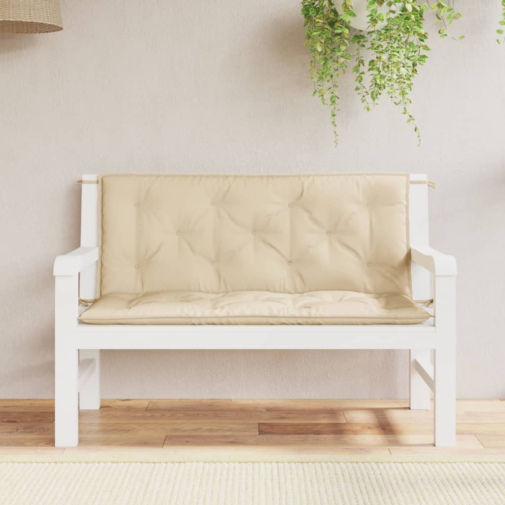 Vidaxl Garden Bench Cushions 2 PCS 120x50x7 CM Oxford Fabric beige