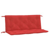 Vidaxl Garden Bench Cushions 2 PCS 120x50x7 cm tessuto Oxford rosso