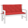 Vidaxl Garden Bench Cushions 2 PCS 120x50x7 cm tessuto Oxford rosso