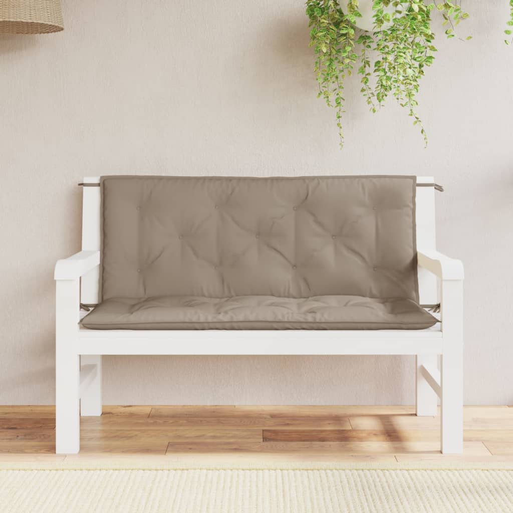 Vidaxl Garden Bench Cushions 2 PCS 120x50x7 CM Oxford Fabric Taupe