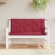 Vidaxl Garden Bench Cushions 2 PCS 120x50x7 CM Oxford Fabric Wine Red