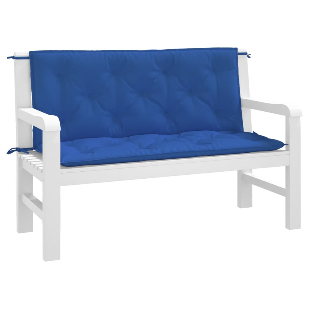 Vidaxl Garden Bench Cushions 2 PCS 120x50x7 CM Oxford Fabric Blue