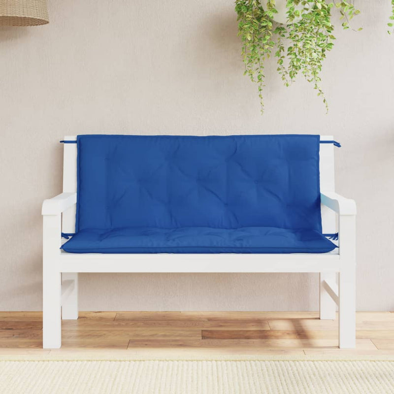 Vidaxl Garden Bench Cushions 2 PCS 120x50x7 CM Oxford Fabric Blue