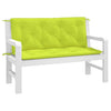Vidaxl Garden Banch Cushions 2 PCS 120x50x7 cm tessuto oxford chiaro verde