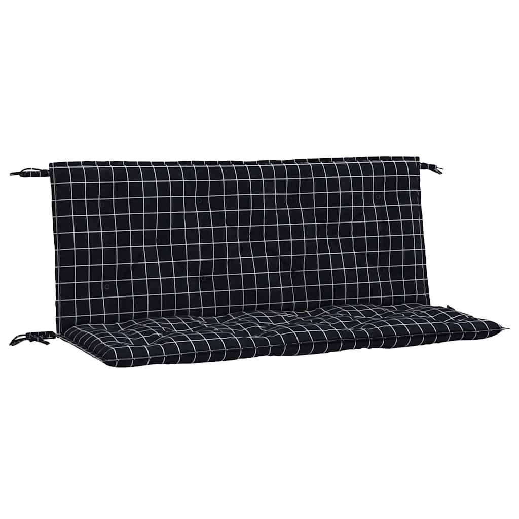 Vidaxl Garden Banch Cushions 2 Stedman Pattern 120x50x7 cm tessuto nero