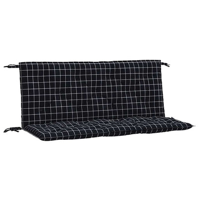 Vidaxl Garden Bench Cushions 2 Patrón de Stedman 120x50x7 CM Fabric Negro