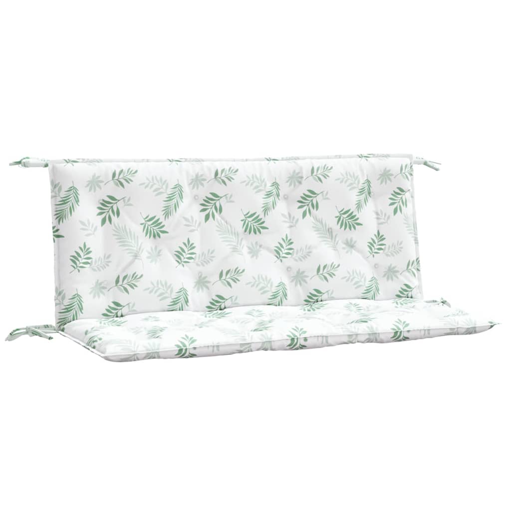 Vidaxl Garden Bench Cushions 2 pezzi Modello fogliare 120x50x7 cm tessuto