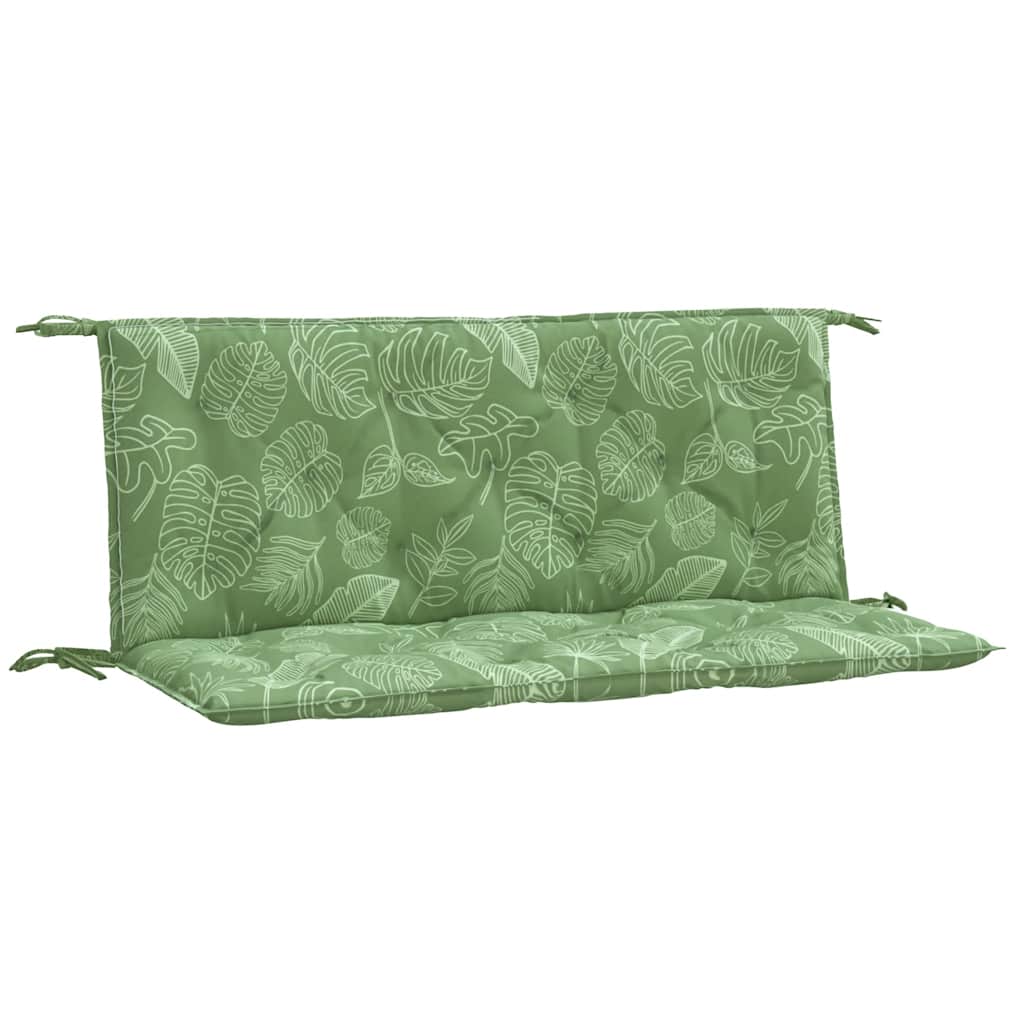 Vidaxl Garden Bench Cushions 2 pezzi Modello fogliare 120x50x7 cm tessuto