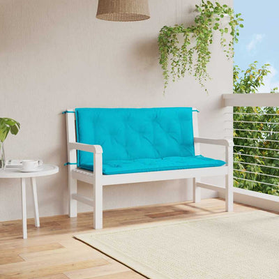 Vidaxl Garden Bench Cushions 2 PCS 120x50x7 CM Fabric Turquesa