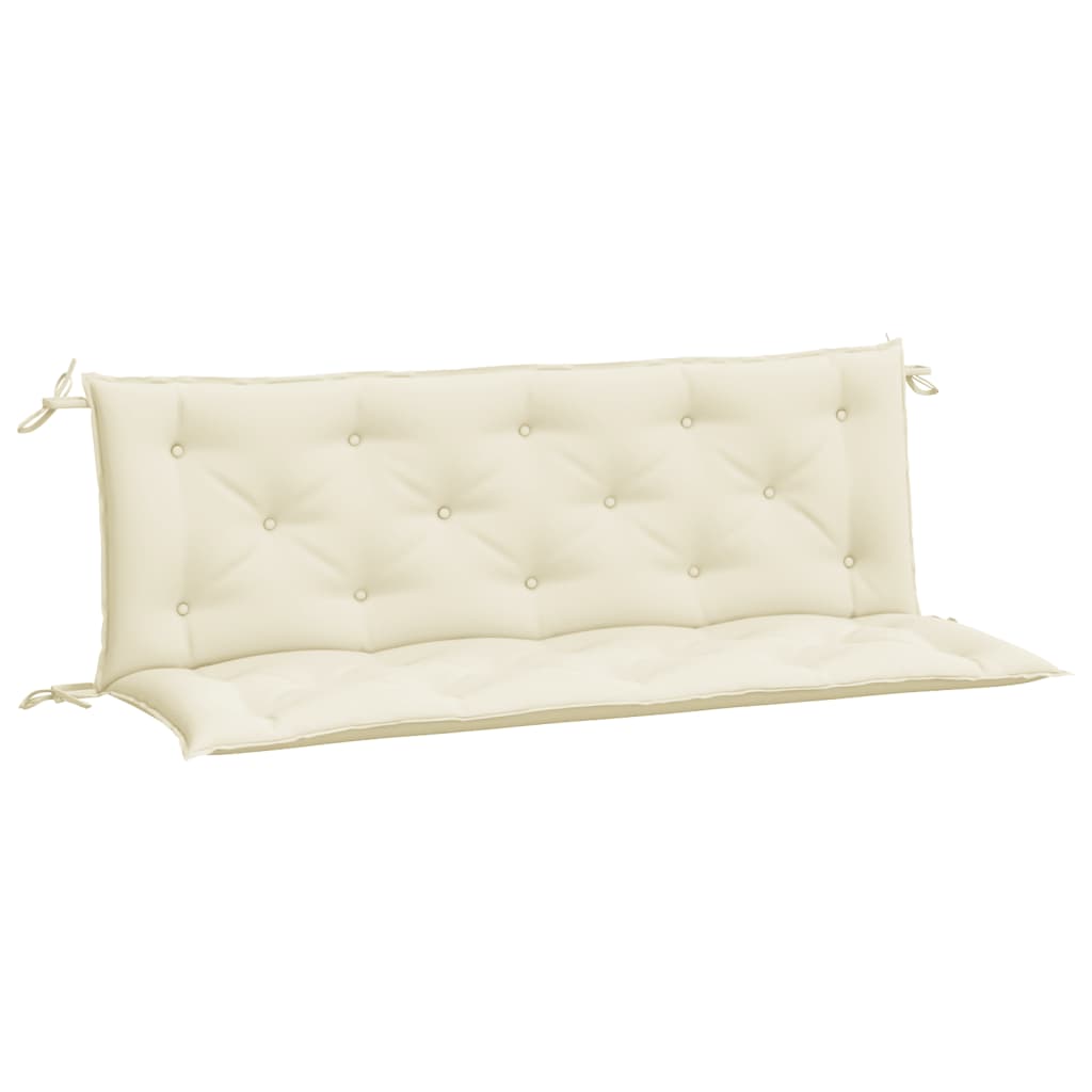 Vidaxx cojines para banco de jardín 2 piezas 150x50x7 cm tela oxford blanco crema