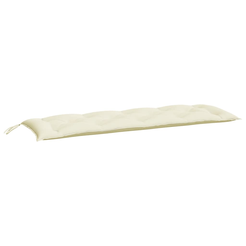 Vidaxx cojines para banco de jardín 2 piezas 150x50x7 cm tela oxford blanco crema