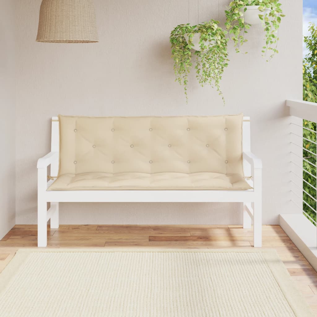 Vidaxl Garden Bench Cushions 2 St 150x50x7 cm Tessuto Oxford Beige