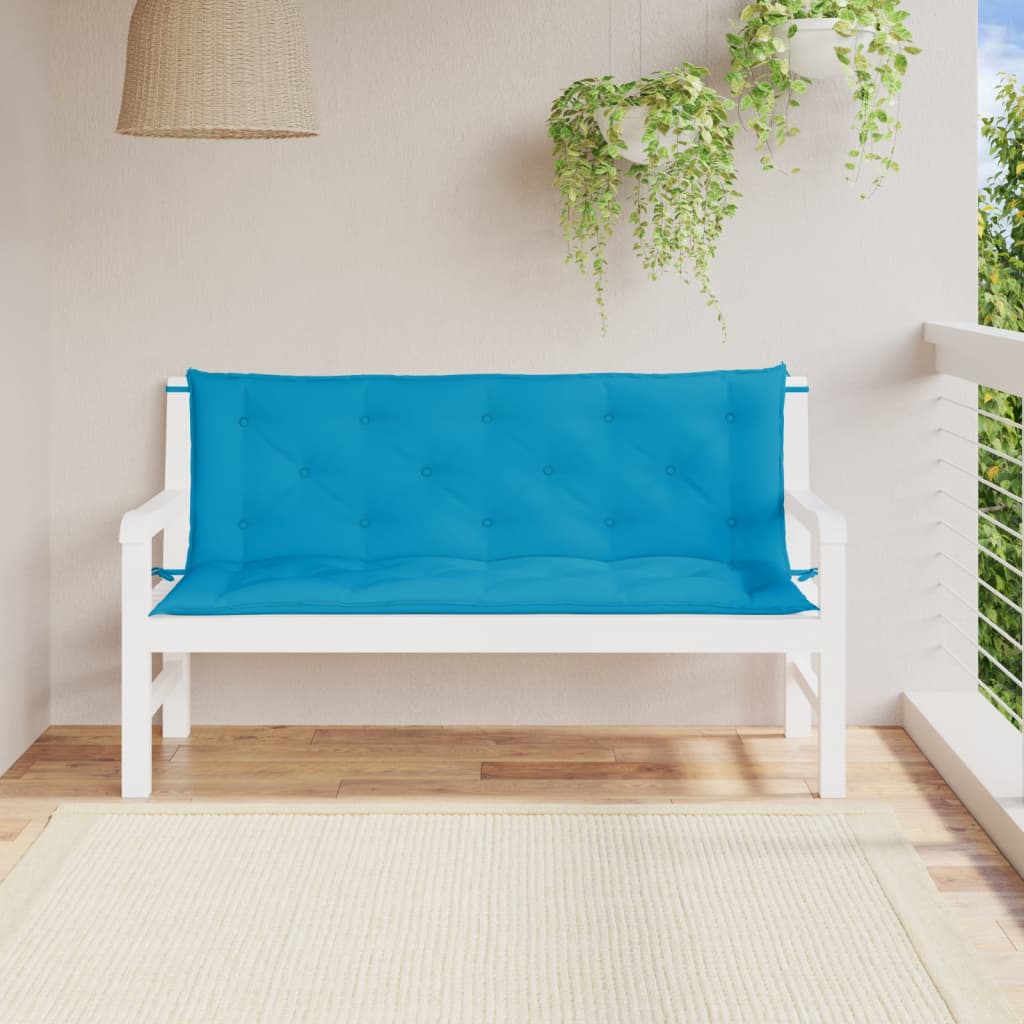 Vidaxl Garden Bench Cushions 2 ST 150x50x7 CM Oxford Fabric Azul