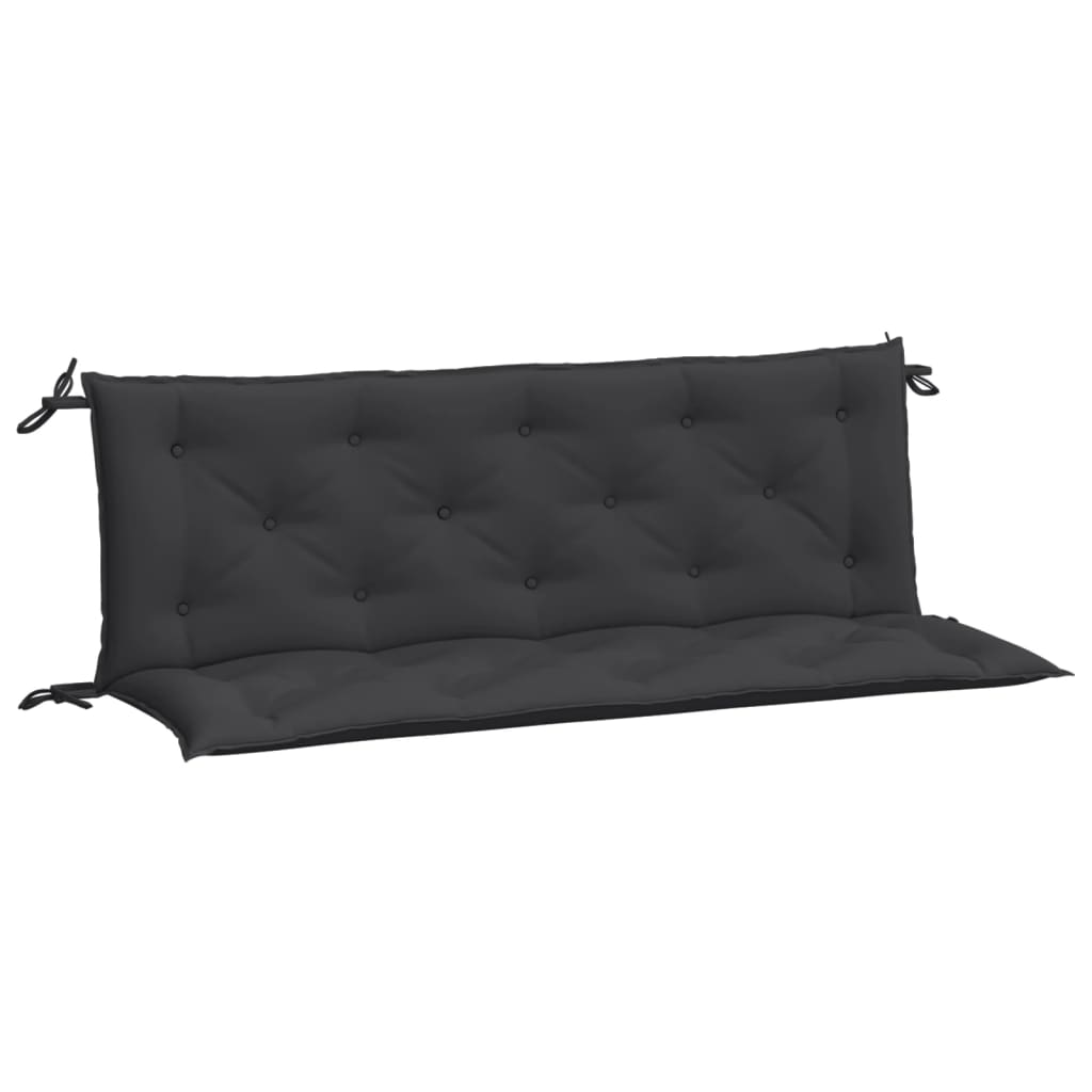 Vidaxl Garden Bench Cushions 2 St 150x50x7 cm tessuto oxford nero