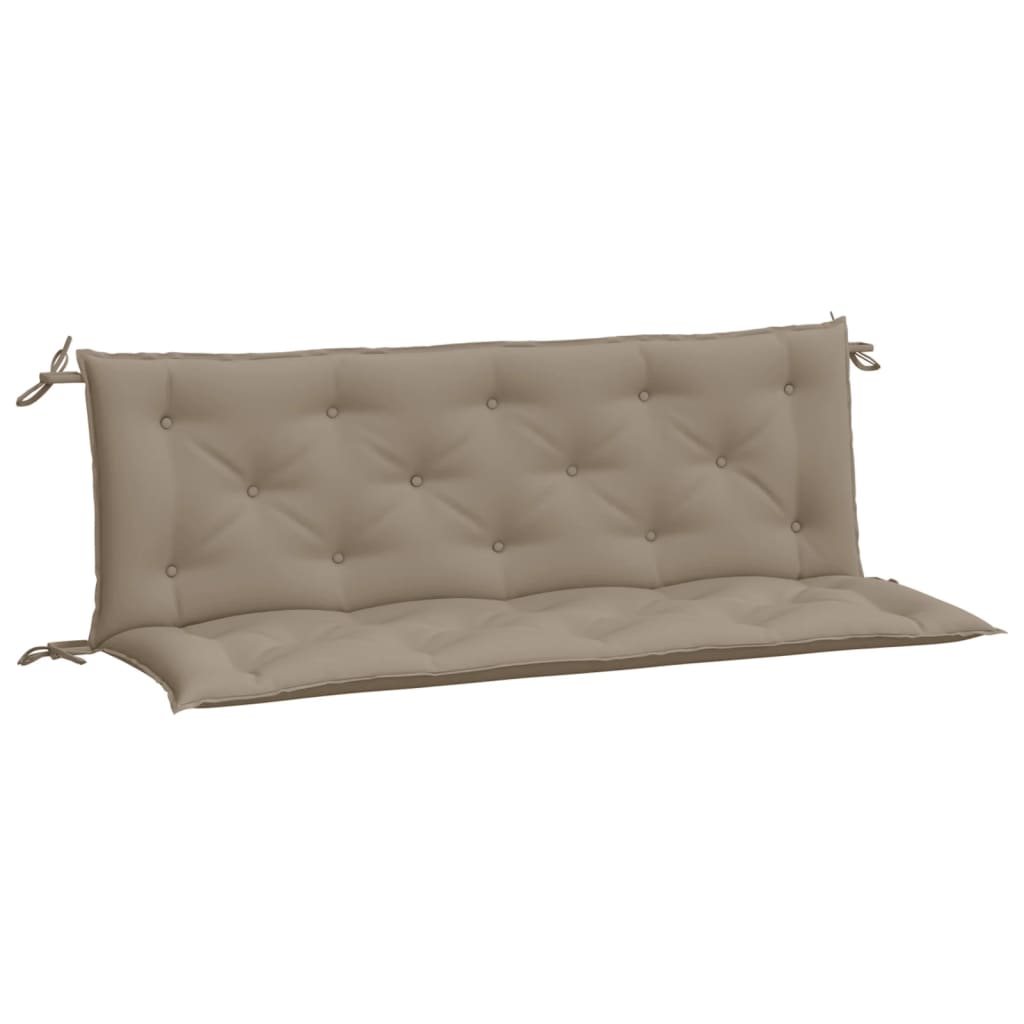 Vidaxl Garden Banch Cushions 2 St 150x50x7 cm Tessuto Oxford Taupe