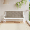 Vidaxl Garden Banch Cushions 2 St 150x50x7 cm Tessuto Oxford Taupe