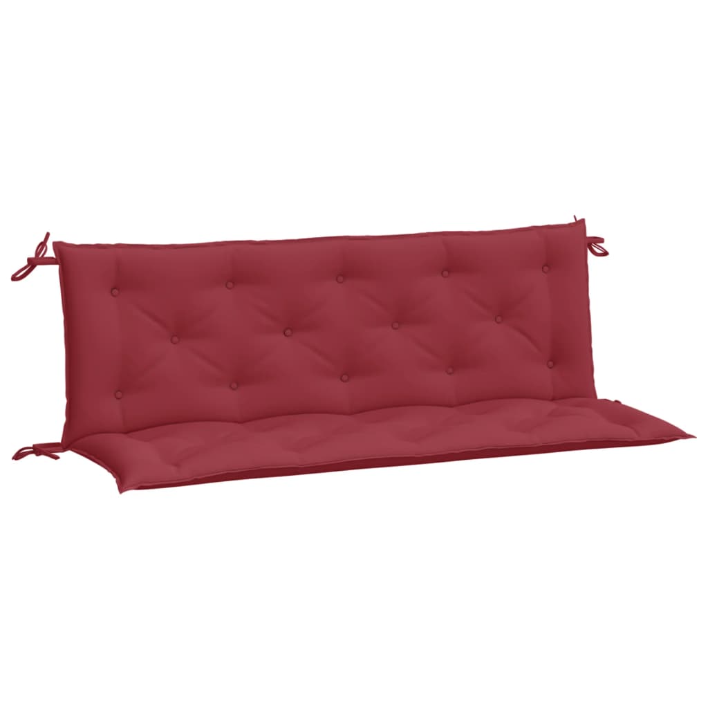 Vidaxl Garden Bench Cushions 2 ST 150x50x7 CM Oxford Fabric Wine Red