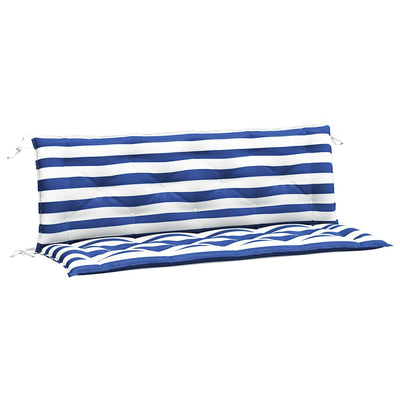 Vidaxl Garden Bench Cushions 2 St Striped 150x50x7 CM tela blanca y azul