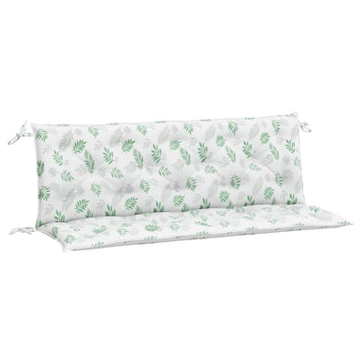 Vidaxl Garden Bench Cushions 2 PCS Patrón de hoja de 150x50x7 tela