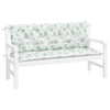 Vidaxl Garden Bench Cushions 2 pezzi Modello fogliare 150x50x7 cm tessuto