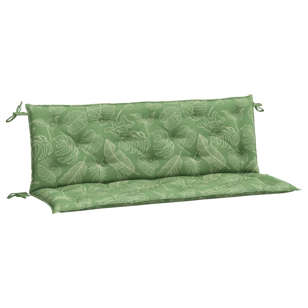 Vidaxl Garden Bench Cushions 2 pezzi Modello fogliare 150x50x7 cm tessuto