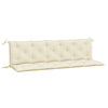 Vidaxx cojines para banco de jardín 2 unidades 180x50x7 cm tela oxford blanco crema