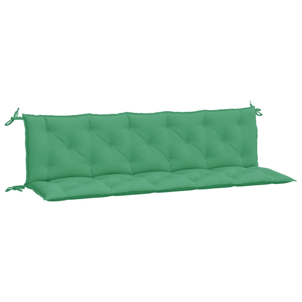 Vidaxl Garden Banch Cushions 2 St 180x50x7 cm tessuto Oxford verde
