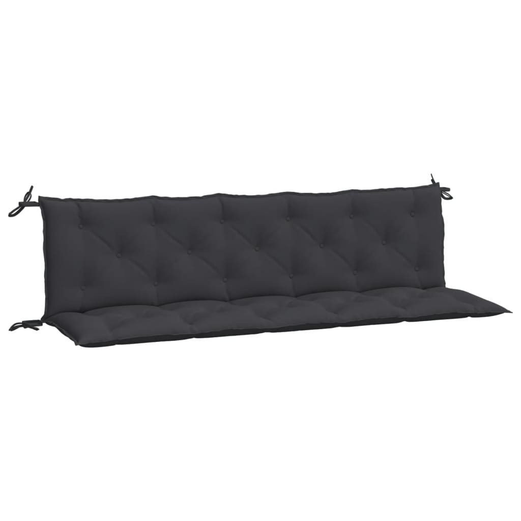 Vidaxl Garden Bench Cushions 2 St 180x50x7 cm tessuto oxford nero