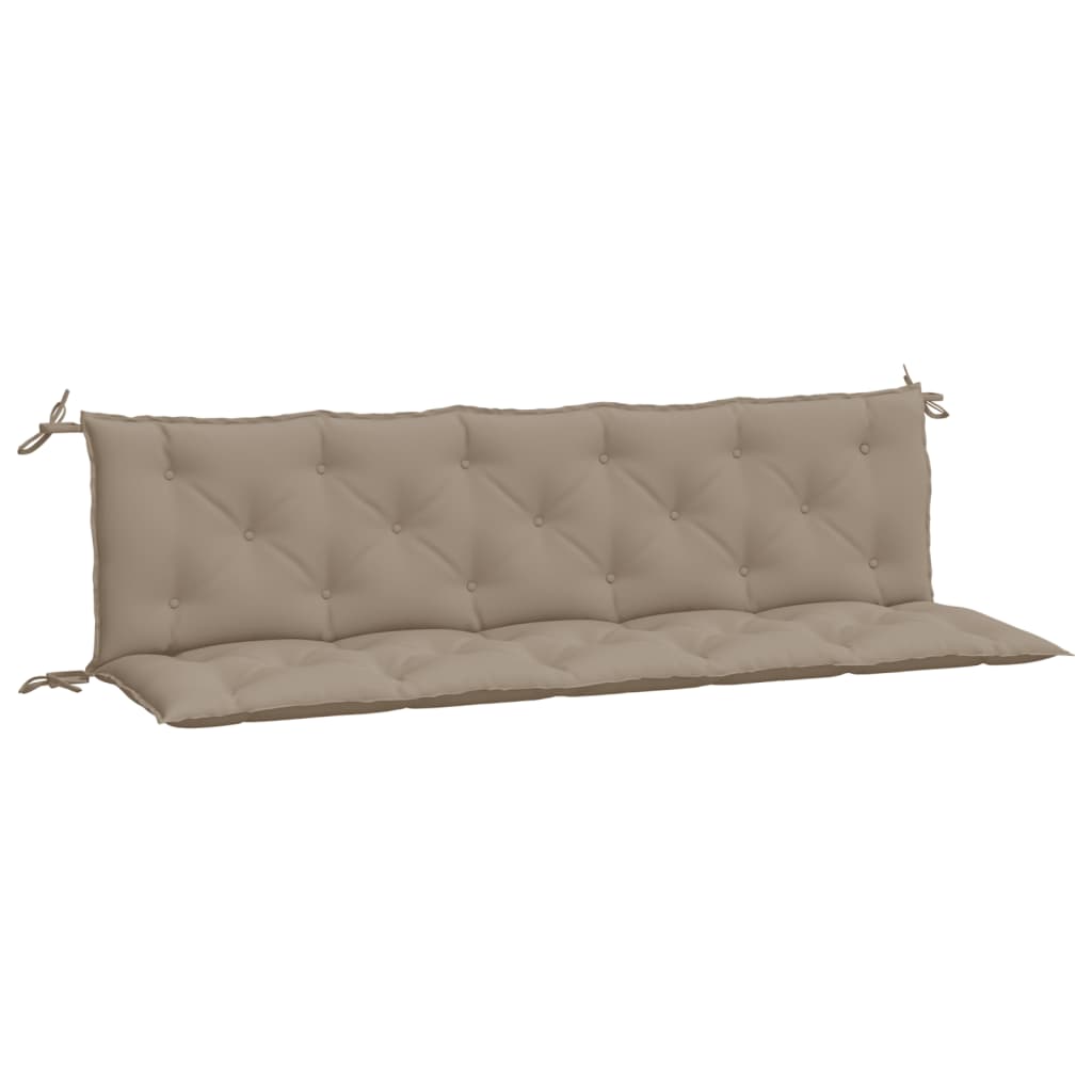 Vidaxl Garden Bench Cushions 2 PCS 180x50x7 cm Tessuto Oxford Taupe
