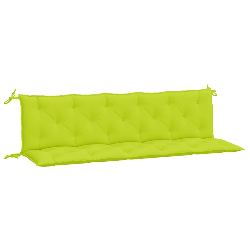 Vidaxl Garden Bench Cushions 2 PCS 180x50x7 cm tessuto oxford chiaro verde