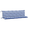 Vidaxl Garden Bench Cushions 2 ST Oxford Fabrica a rayas blancas y azules