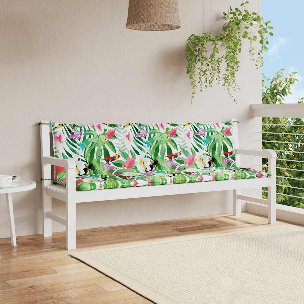 Vidaxl Garden Bench Cushions 2 St Oxford Fabric multilorato