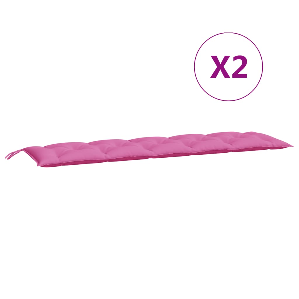 Vidaxl Garden Bench Cushions 2 St Oxford Fabric Pink
