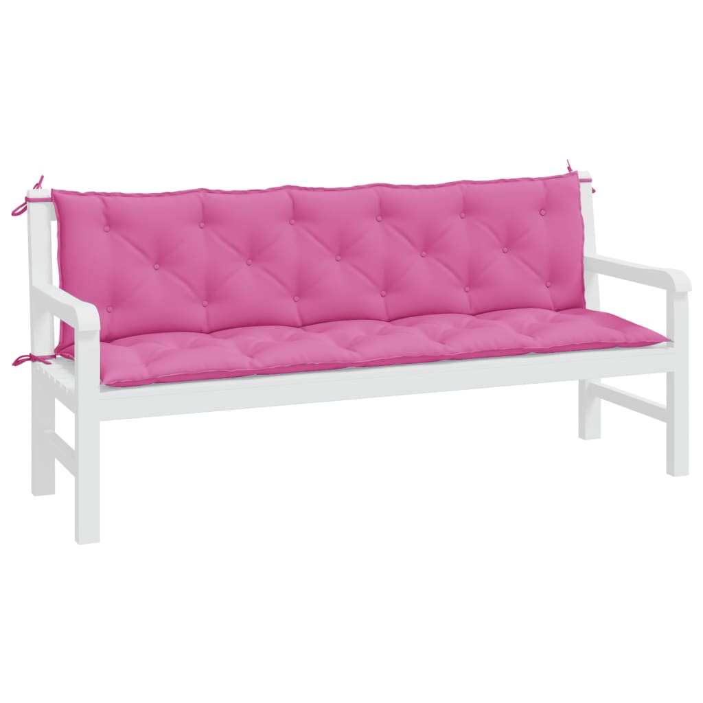 Vidaxl Garden Bench Cushions 2 St Oxford Fabric Pink