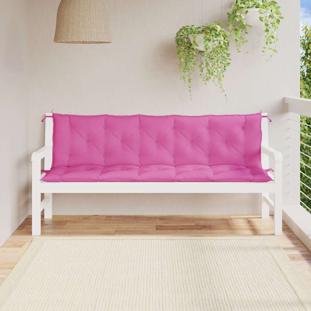 Vidaxl Garden Bench Cushions 2 St Oxford Fabric Pink