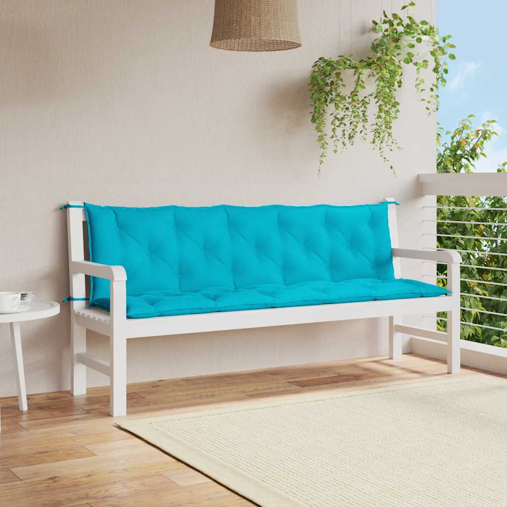 Vidaxl Garden Bench Cushions 2 St Oxford Fabric Turquoise