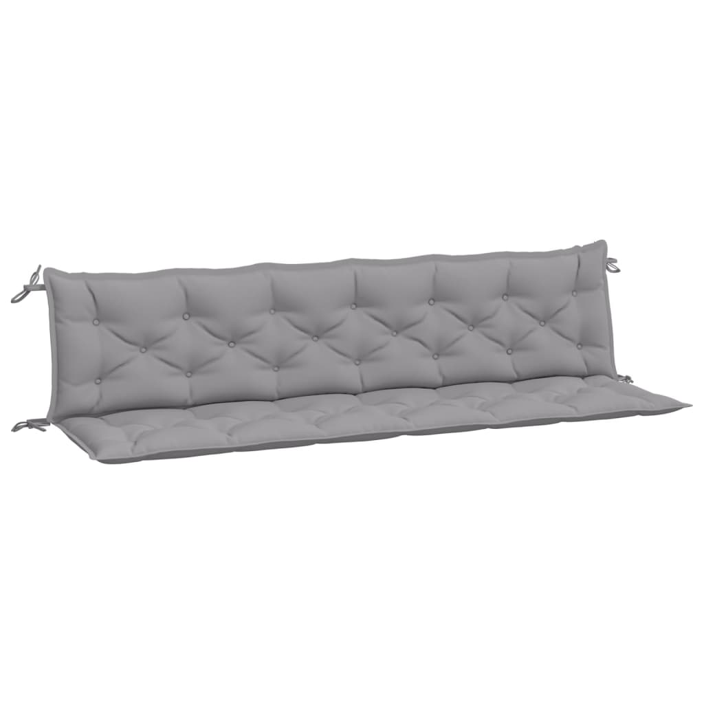 Vidaxl Garden Bench Cushions 2 ST 200x50x7 cm tessuto Oxford grigio