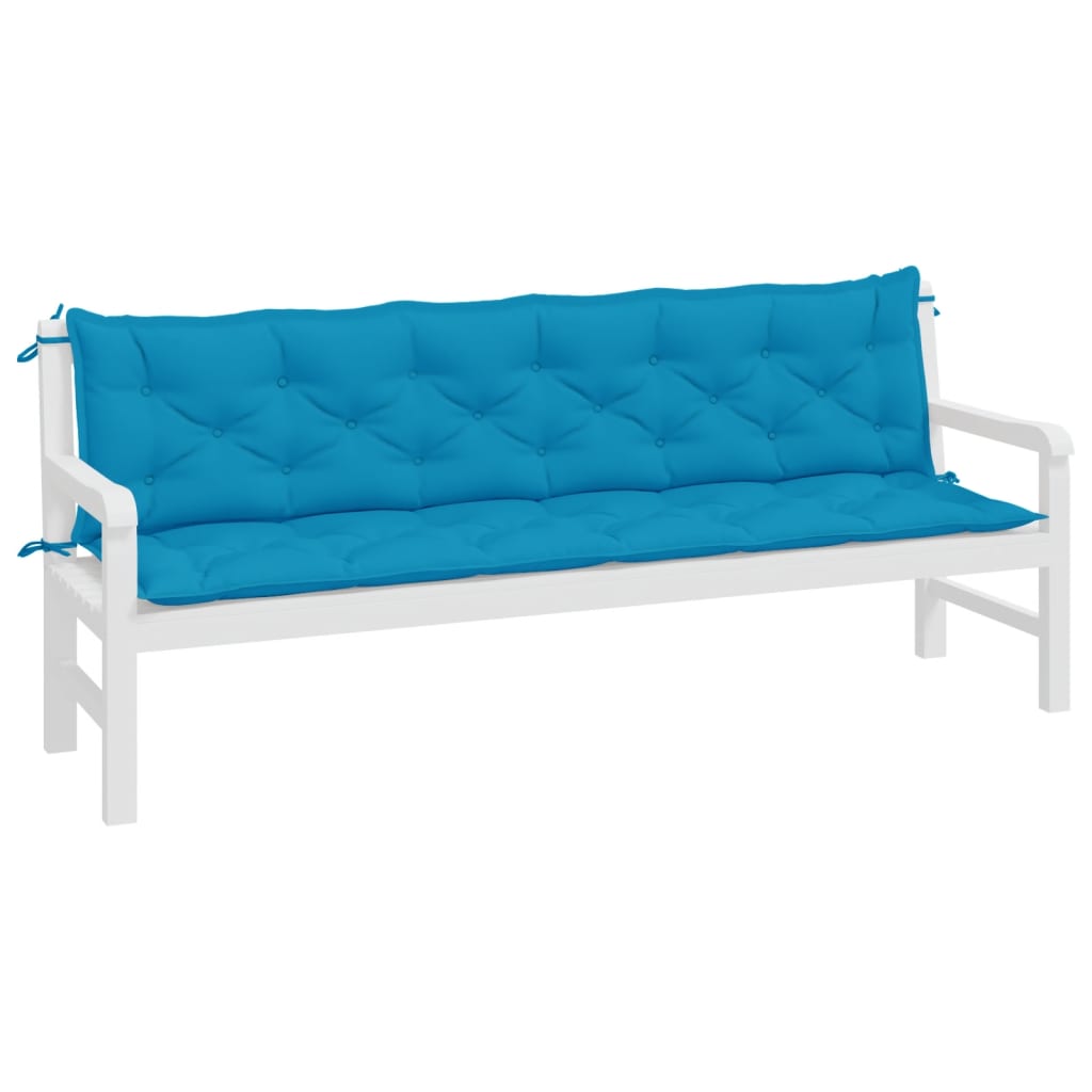 Vidaxl Garden Bench Cushions 2 ST 200x50x7 CM Oxford Fabric Blue