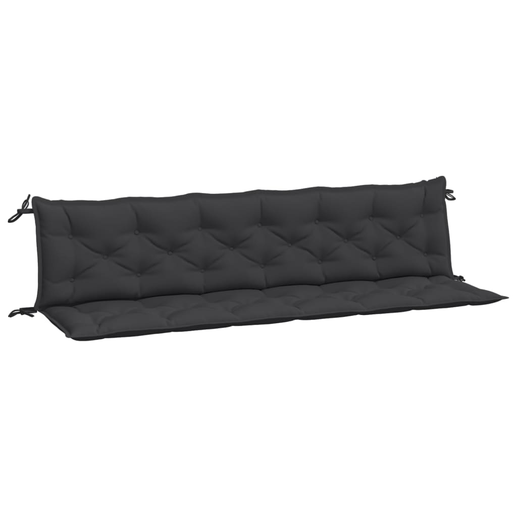 Vidaxl Garden Bench Cushions 2 St 200x50x7 cm tessuto oxford nero