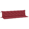 Vidaxl Garden Bench Cushions 2 ST 200x50x7 CM Oxford Fabric Wine Red