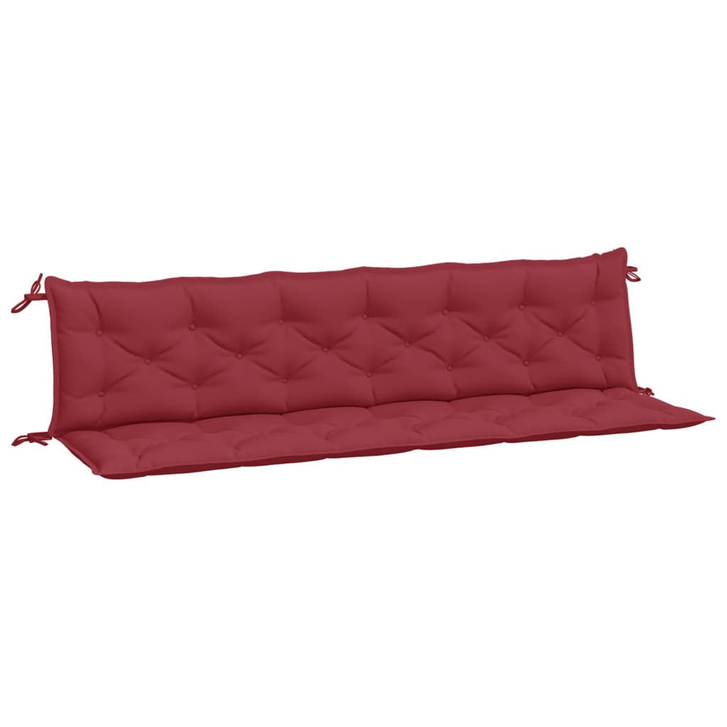 Vidaxl Garden Bench Cushions 2 ST 200x50x7 CM Oxford Fabric Wine Red