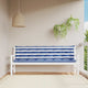 Vidaxl Garden Bench Cushions 2 St Stried 200x50x7 cm tessuto bianco e blu