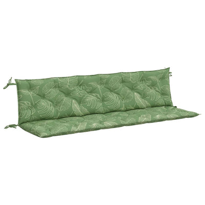 Vidaxl Garden Bench Cushions 2 PCS Patrón de hoja de 200x50x7 tela