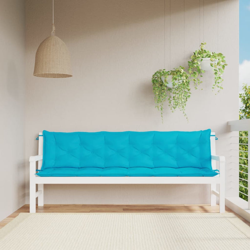 Vidaxl Garden Bench Cushions 2 ST 200x50x7 CM Fabric Turquesa