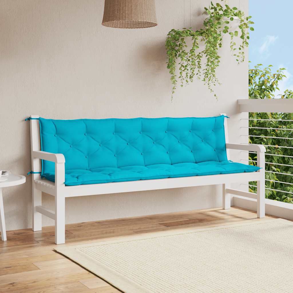 Vidaxl Garden Bench Cushions 2 ST 200x50x7 CM Fabric Turquesa
